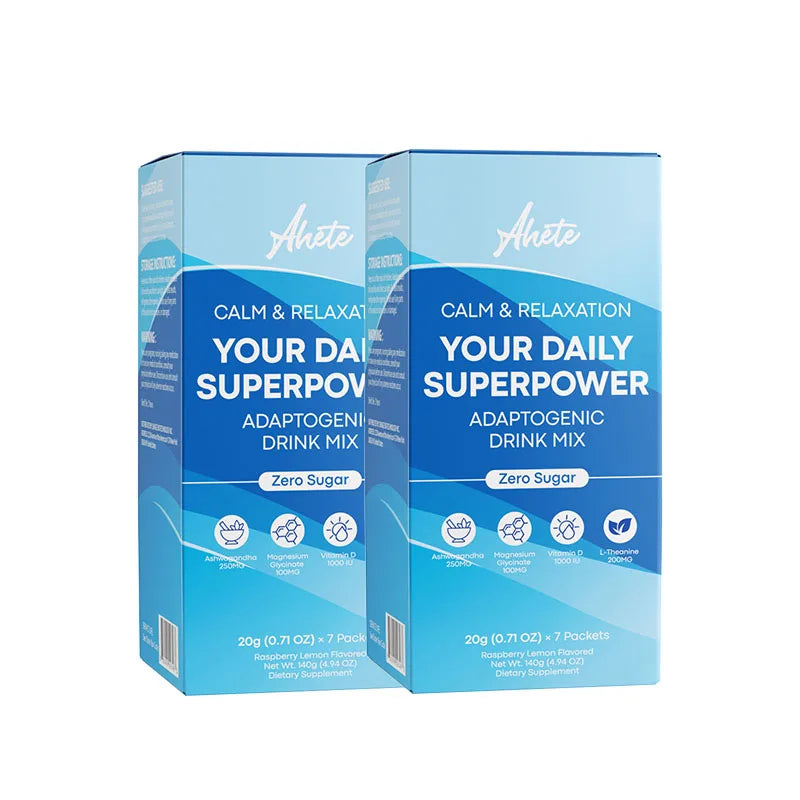AHETE Adaptogenic Calm Drink Mix, Relaxation, Sleep Support & Mood Balance with Ashwagandha, Magnesium, L-Theanine & Vitamin D