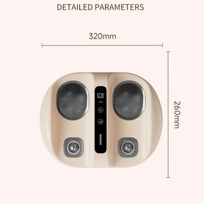 Mini finger press foot massager with hot compress, deep kneading, pressure massage, and vibration functions, suitable as a Chris