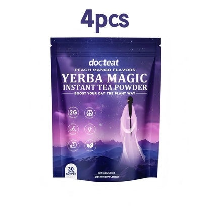 Instant Yerba Mate Powder Brain Digestive Gut Health Support Energy Focus Dietary Supplement