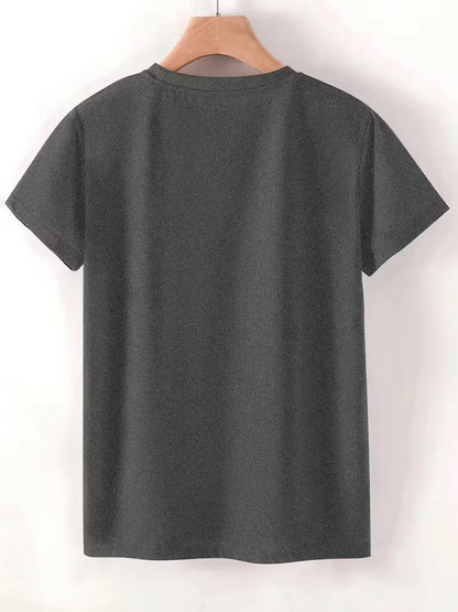 Plus size women's short sleeve T-shirt Mountain Adventure Design Print T-shirt Everyday comfortable and versatile style summer