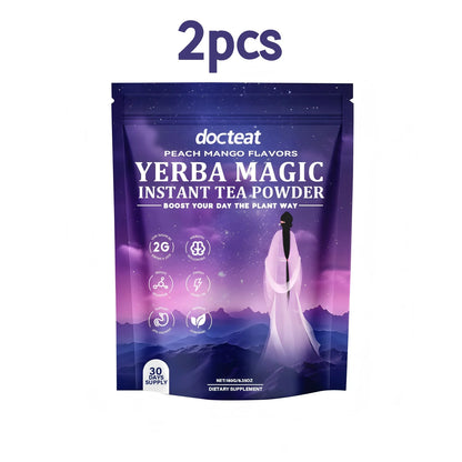 Instant Yerba Mate Powder Brain Digestive Gut Health Support Energy Focus Dietary Supplement