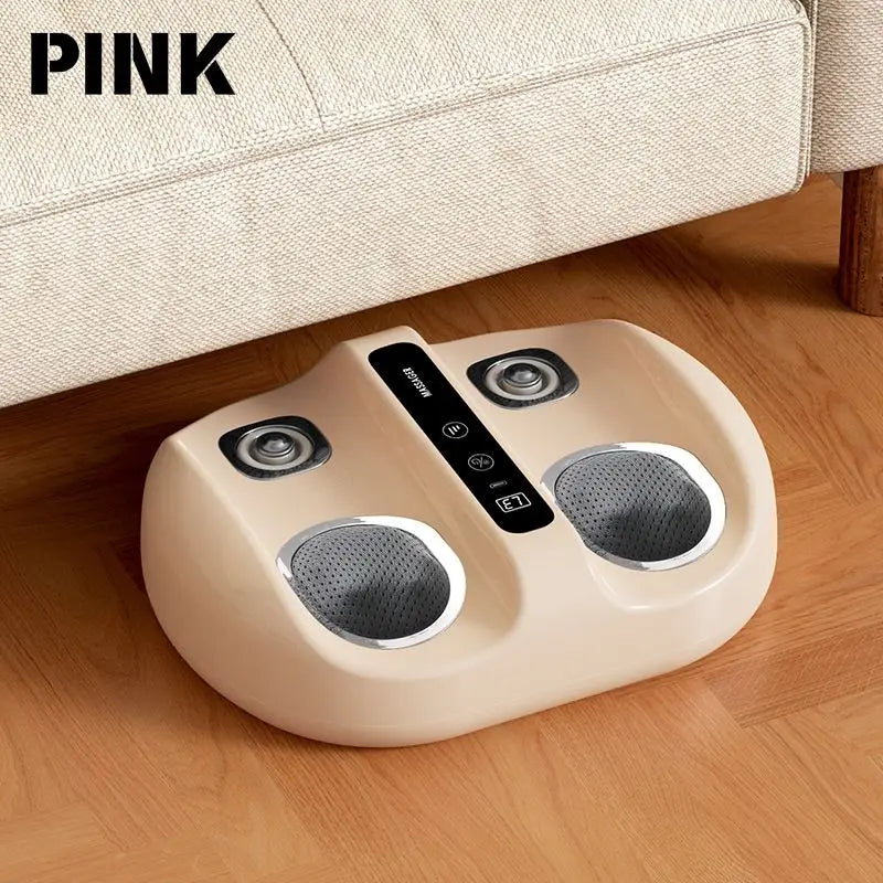 Mini finger press foot massager with hot compress, deep kneading, pressure massage, and vibration functions, suitable as a Chris