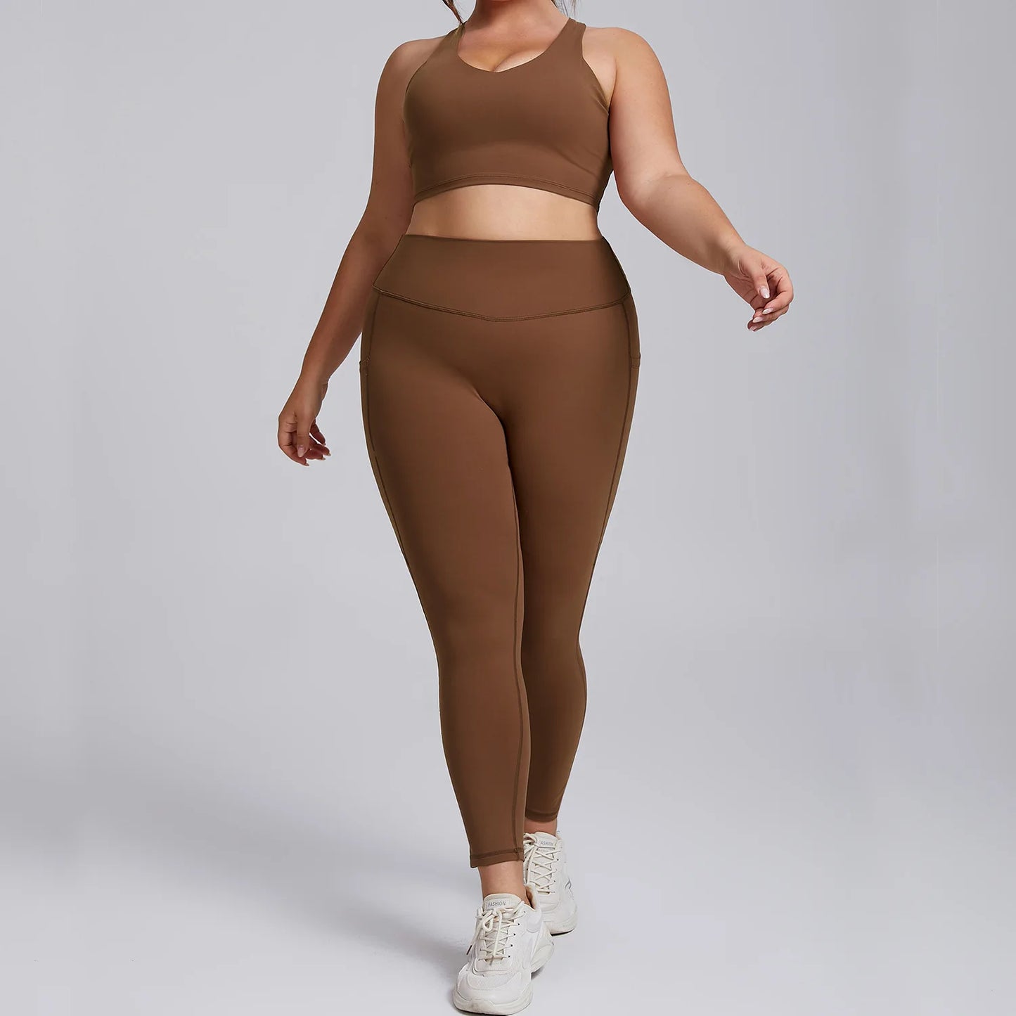 Yoga Set Women Plus Size Workout Oufit Women Sports Bra Gym Leggings Super Stretch Fitness Suit 3XL Women Activewear