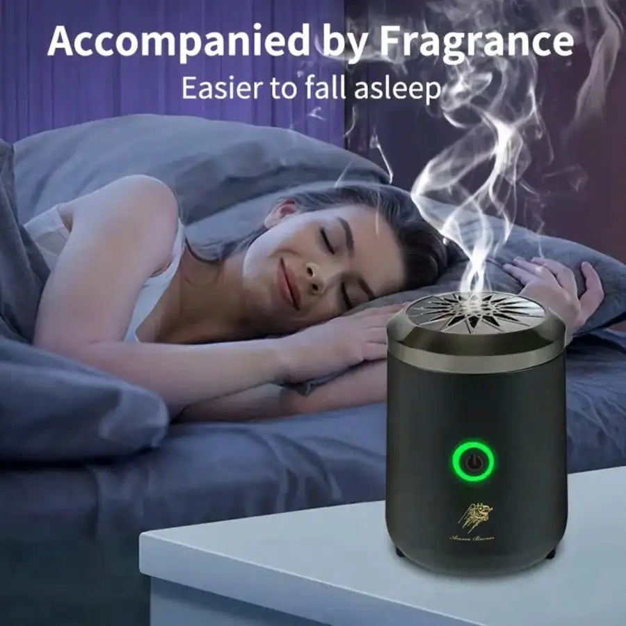 Electric Portable Aroma Diffuser, Middle Eastern Arabic Style Small Electric Incense Burner (Incense Not Included), Dual Use For Home & Car, USB Rechargeable, Suitable For Home, RV, Kitchen, Bathroom, Shower, Hotel, Public Sp