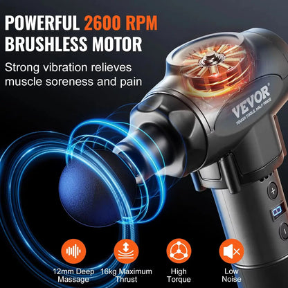 SucceBuy Massage Gun Deep Tissue Percussion Muscle Massager for Athletes Electric Massage Gun for Pain Relief Muscle Relaxation