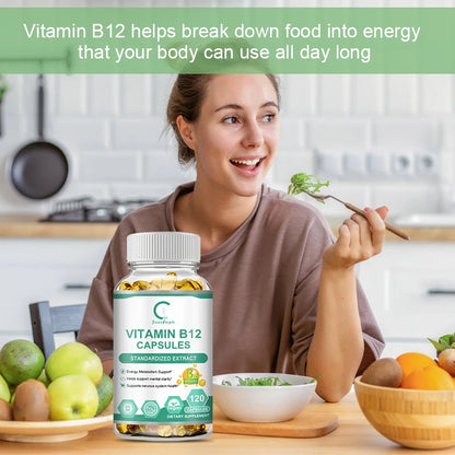 GPGP GreenPeople Organic 1000MG Vitamin B12 Capsule Immune Health Support Metabolism & Mental Clarity,Nervous System Health