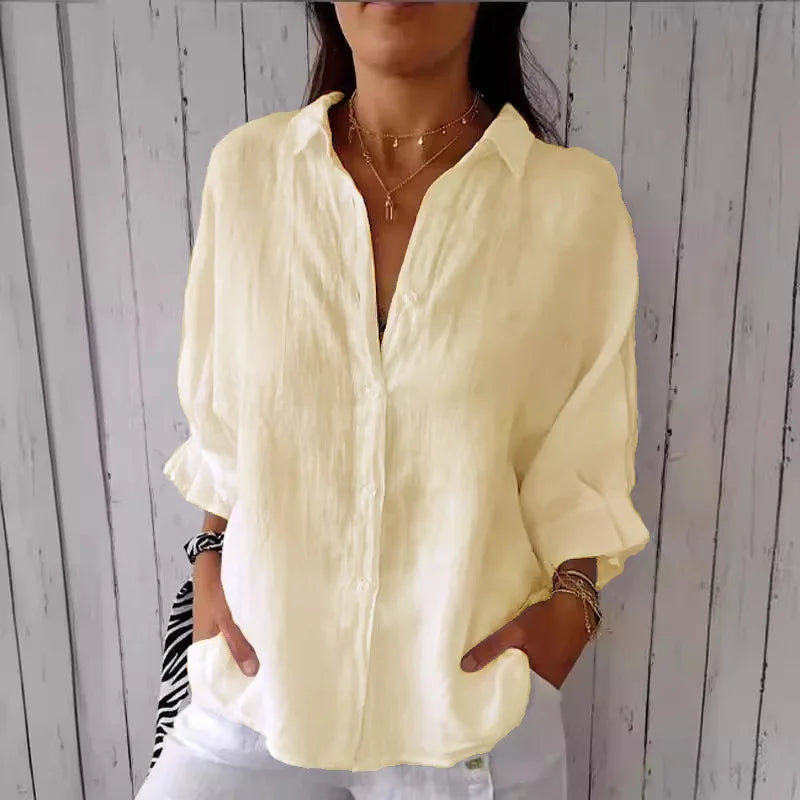 Summer Cotton Linen T Shirt Women Clothes Blusas Woman T-Shirts Loose Streetwear.