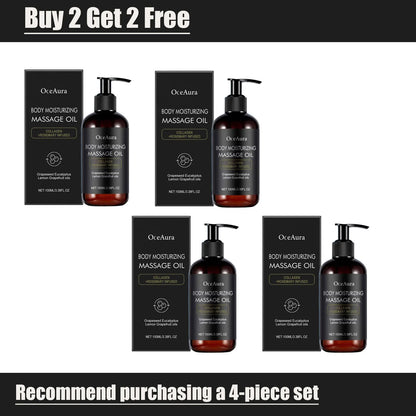 100ml Collagen Lifting Body Oil Rosemary Fragrance Non-Greasy Firming Massage Oil for Glowing Skin Arms Legs Back Buttocks