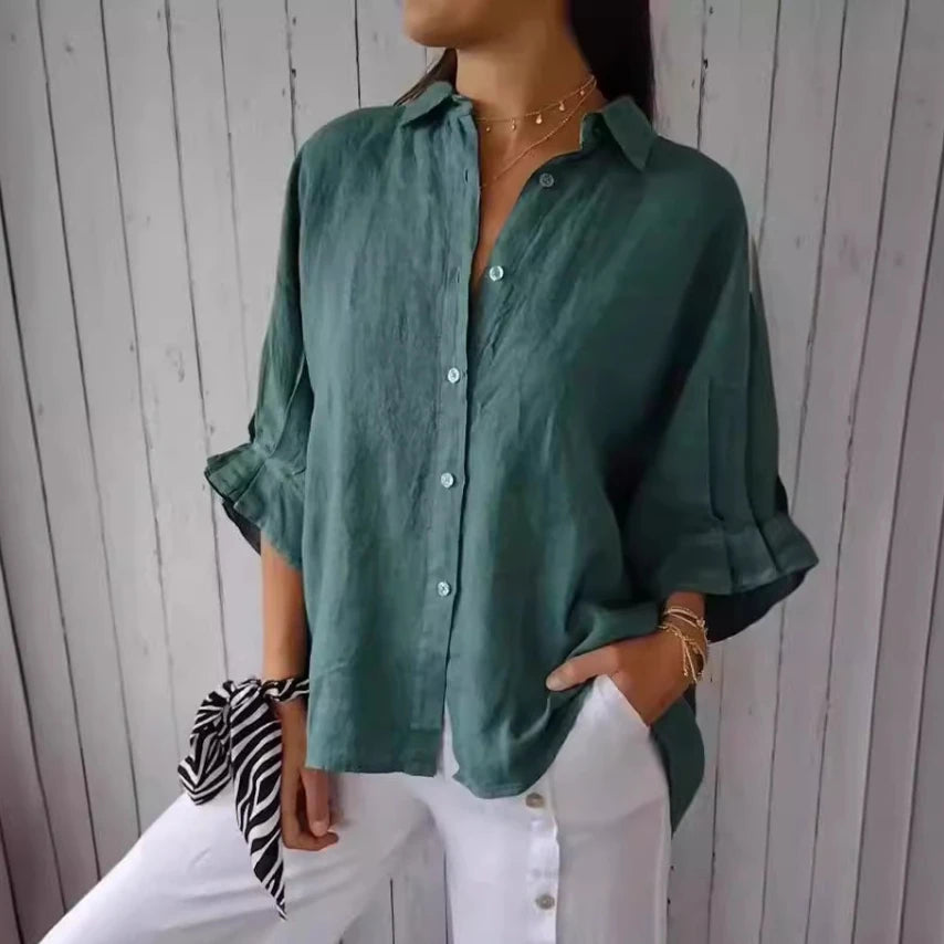 Summer Cotton Linen T Shirt Women Clothes Blusas Woman T-Shirts Loose Streetwear.