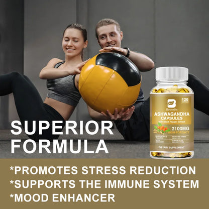 BEWORTHS Ashwagandha Root Extract Capsule  Improve Sleep Quality Calm Down Emotions Relieve Anxiety Mood Health