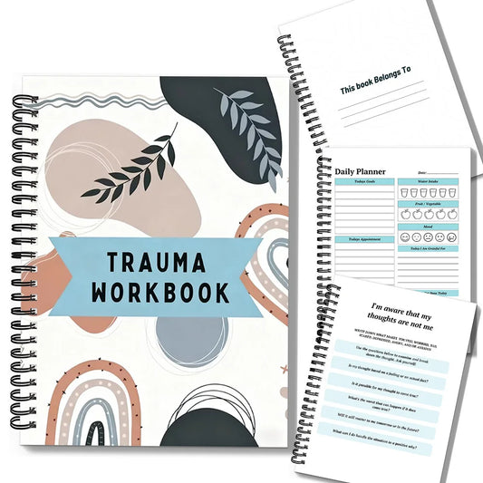 1PC Holistic Trauma Healing Workbook: Artistic Mental Health Journal for Trauma Survivors & Wellness Enthusiasts, Great for Mind