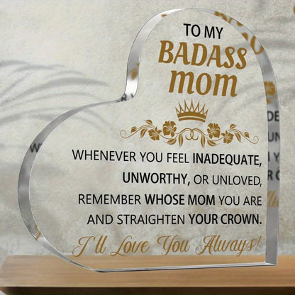My Badass Mom - For Mom Acrylic Puzzle Giauque Desk Decorations For Best Friend Sister