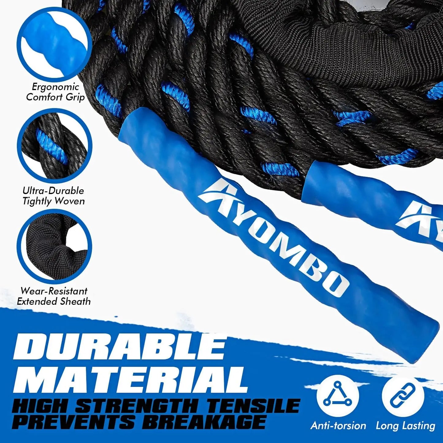 Weighted Jump Rope for Fitness Training, Boxing Cardio Workout Equipment for Men Women Home Gym