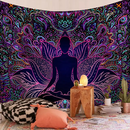 Indian Mandala Wall Hanging Tapestry Boho Wall Cloth Tapestries Decor Psychedelic Hippie Bohemia Wall Carpet Bedroom Decoration