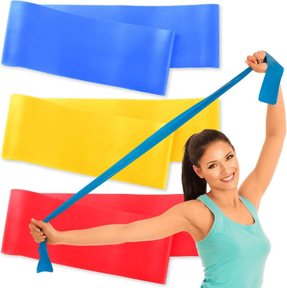 3-Level Resistance Bands Set with Guide & Bag - Latex-Free for Workout, Therapy, Yoga