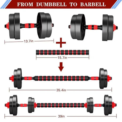 WeightsDumbbells Set of 2 Convertible To Barbell A Pair of Lightweight for Home Gym,Women and Men Equipment