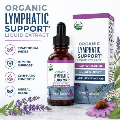 Lymphatic Support Drops Organic Lymphatic Cleanse Immune Support Supplement| Lymphatic Support with Echinacea 30 Servings