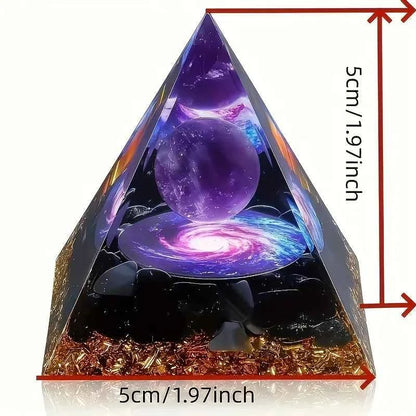 1pc Relieve Stress and Attract Wealth with Our Homeopathic Amethyst Crystal Ball Pyramid, Raw Stone Stone Home Decoration