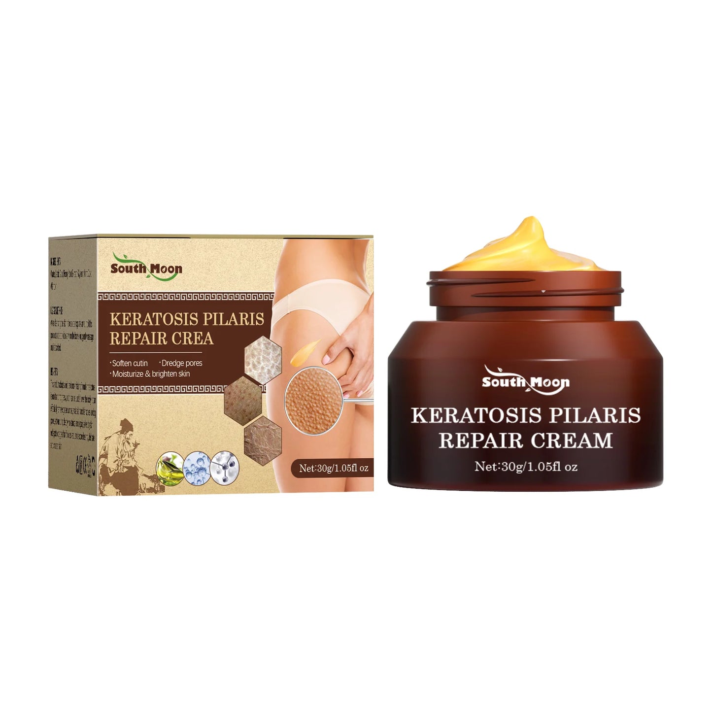 Keratosis Pilaris Removal Cream Chicken Skin Folliculities Treatment Repair Whitening Moisturizing Smooth Mild Body Lotion 30G