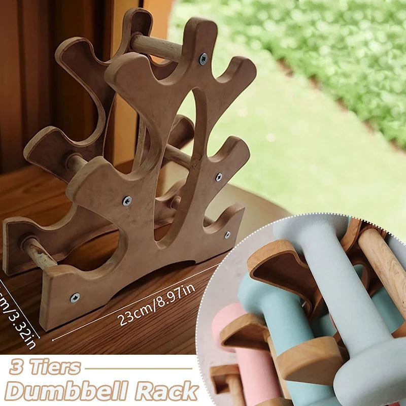 6 Slots Dumbbell Rack Home Sport Fitness Equipment Storage Holder Weight Support Dumbbell Floor Bracket Gym Space Saver Shelf