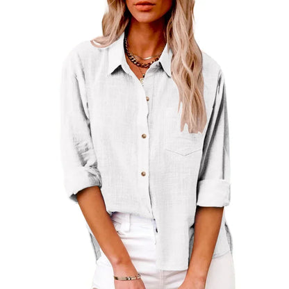 Cotton Linen Long Sleeve  T-Shirt Woman Clothes,Tshirt Elegant Casual Tops Tees Streetwear