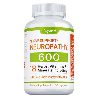 Neuropathy Support Supplement 600mg - Supports The Nervous System, Relieves Stress, Promotes Brain Function, and Boosts Energy
