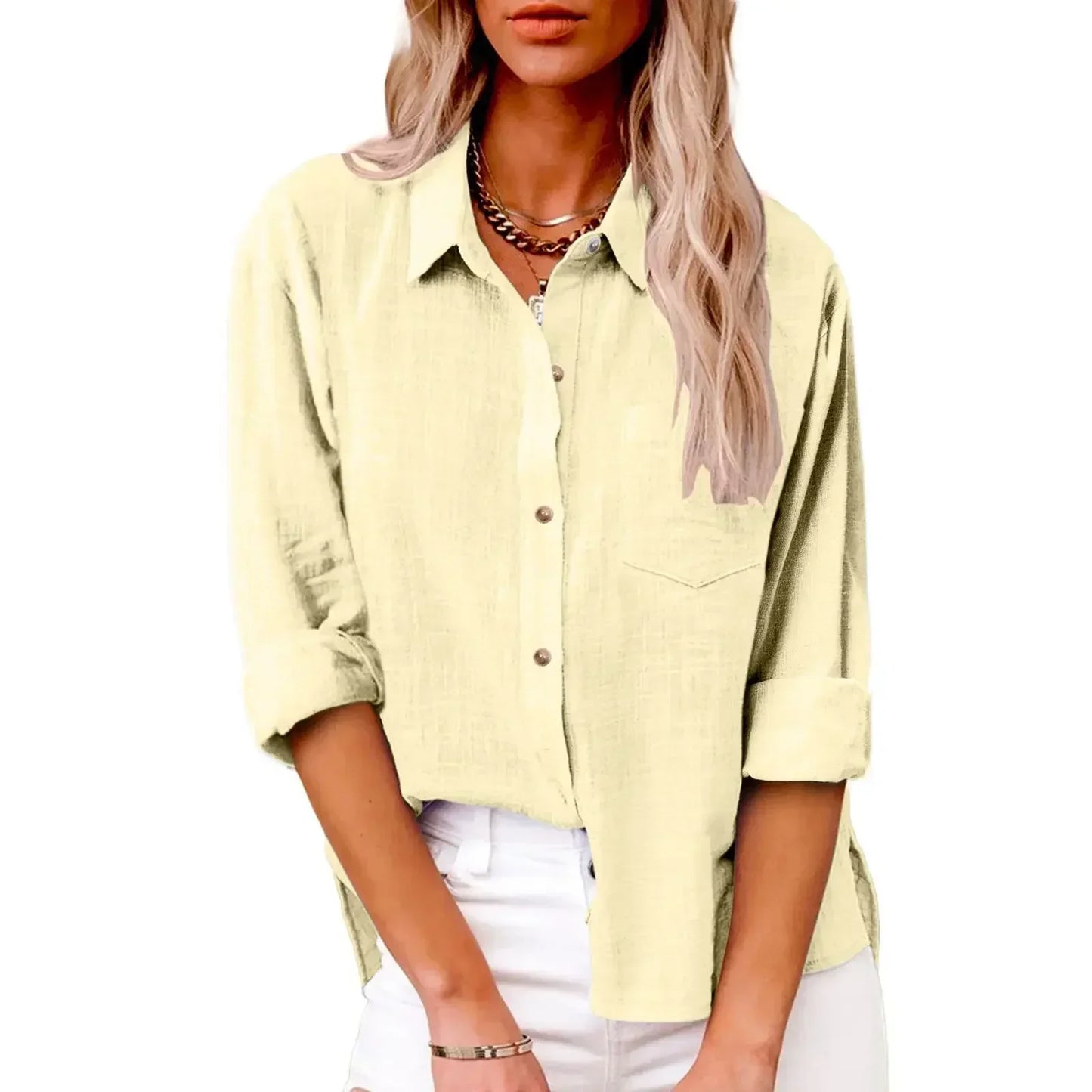 Cotton Linen Long Sleeve  T-Shirt Woman Clothes,Tshirt Elegant Casual Tops Tees Streetwear