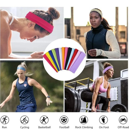 Elastic Hair Band Fashion Headbands Solid Color Knitted Sports Running Fitness Yoga Hair Bands Makeup Hair Accessories For Women