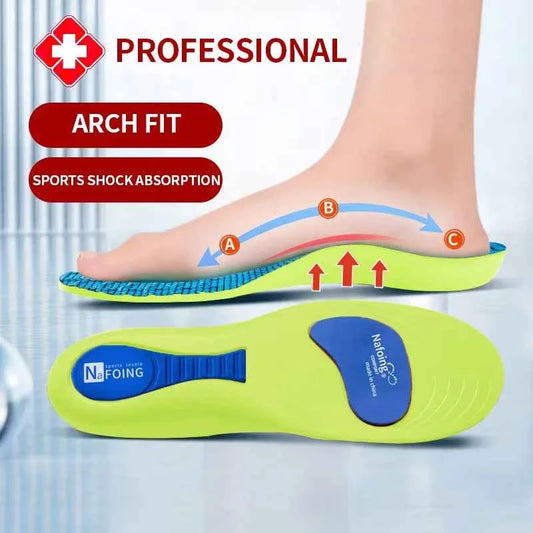 Orthopedic Insoles for Feet Sport Shock-absorbing Insole for Shoes Arch Support Plantar Fasciitis Templates Pads Men Women Sole