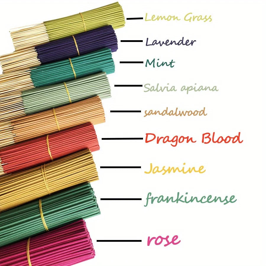 170pcs Scented Bamboo Incense Sticks – 24/73/170 Mixed Pack for Home Use