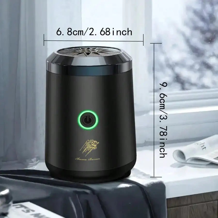 Electric Portable Aroma Diffuser, Middle Eastern Arabic Style Small Electric Incense Burner (Incense Not Included), Dual Use For Home & Car, USB Rechargeable, Suitable For Home, RV, Kitchen, Bathroom, Shower, Hotel, Public Sp