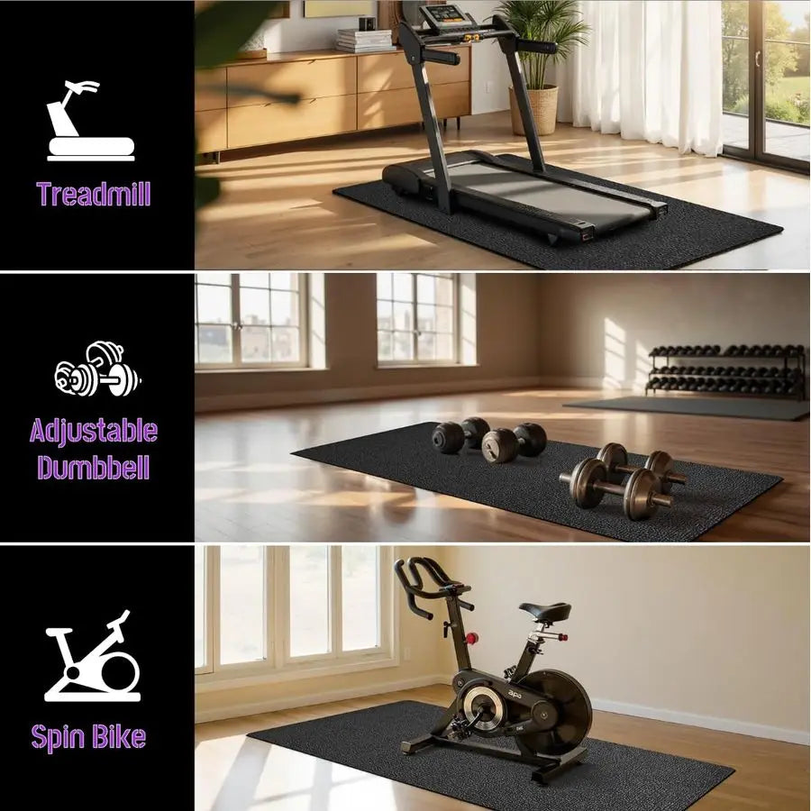 36 x 78 Durable AntiSlip Workout Mat 1 4 Thick Ultimate Floor Protection, NoiseReducing,TearResistant AllPurpose Exercise Mat fo