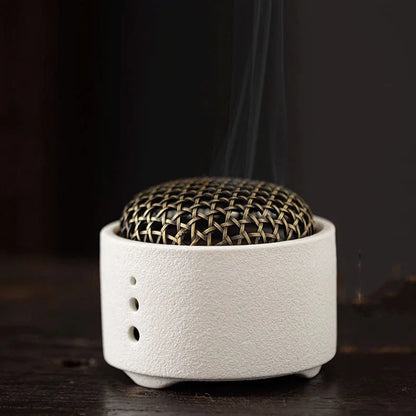 Creative ceramic incense pedestal - Home indoor deodorizing incense burner - Aromatherapy yoga atmosphere plate incense burner