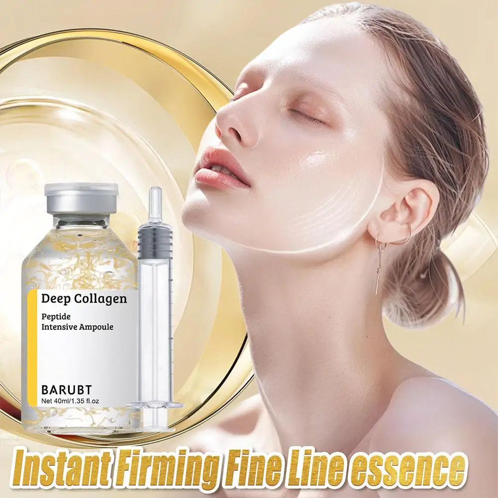 Korean Silk Collagen Essence Serum Deep Peptide Intensive Revitalizing Face Cream Anti-Wrinkle Firming Lifting Skin Care