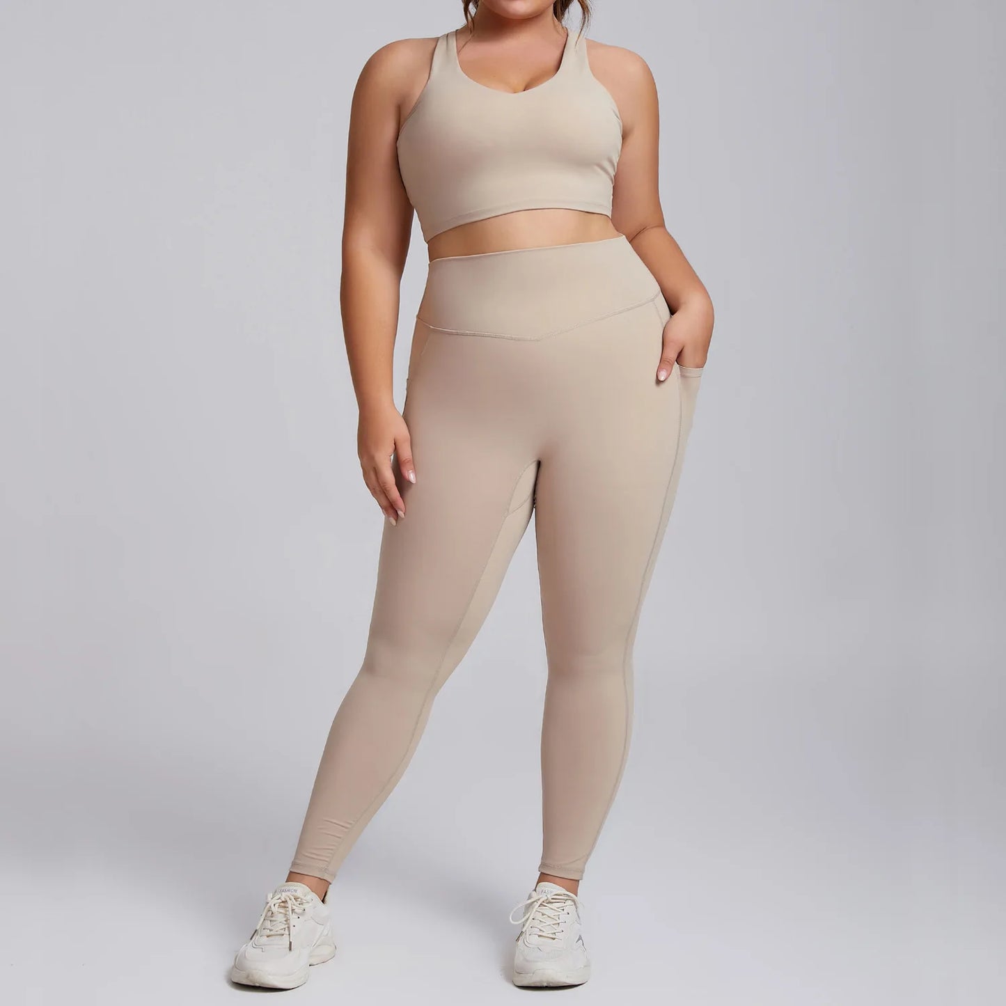 Yoga Set Women Plus Size Workout Oufit Women Sports Bra Gym Leggings Super Stretch Fitness Suit 3XL Women Activewear