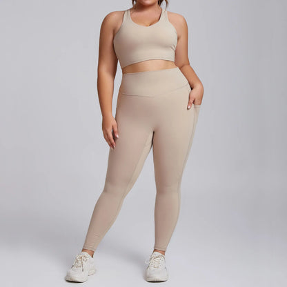 Yoga Set Women Plus Size Workout Oufit Women Sports Bra Gym Leggings Super Stretch Fitness Suit 3XL Women Activewear