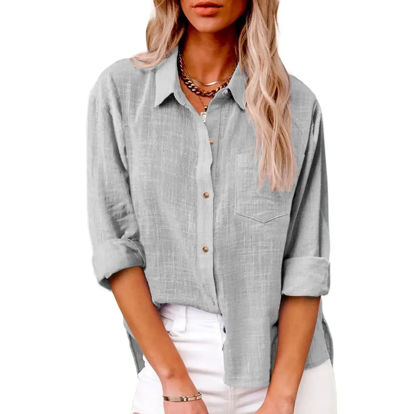 Cotton Linen Long Sleeve  T-Shirt Woman Clothes,Tshirt Elegant Casual Tops Tees Streetwear