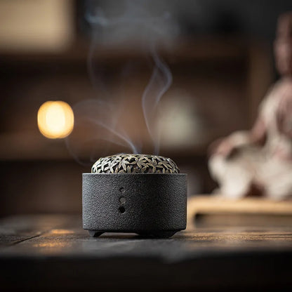 Creative ceramic incense pedestal - Home indoor deodorizing incense burner - Aromatherapy yoga atmosphere plate incense burner