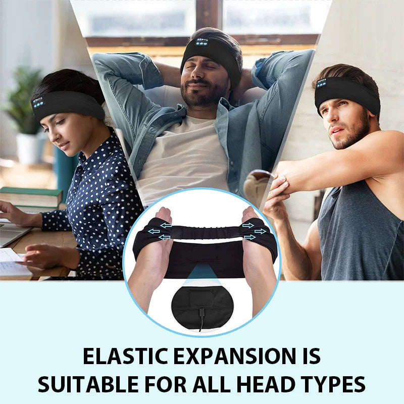 Yoga Hairbands Wireless Bluetooth Headphones Soft Elastic Sports Headbands Sleeping Music Eye Mask Outdoor Sweatband Earphones