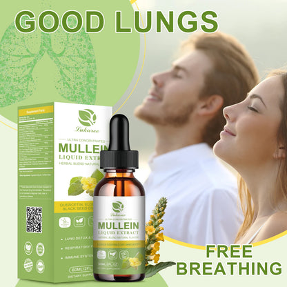 Mullein Drops Suitable For Lung, detoxification And Cleansing, Vegetarian Mullein Leaf Extract For Respiration, Immunity