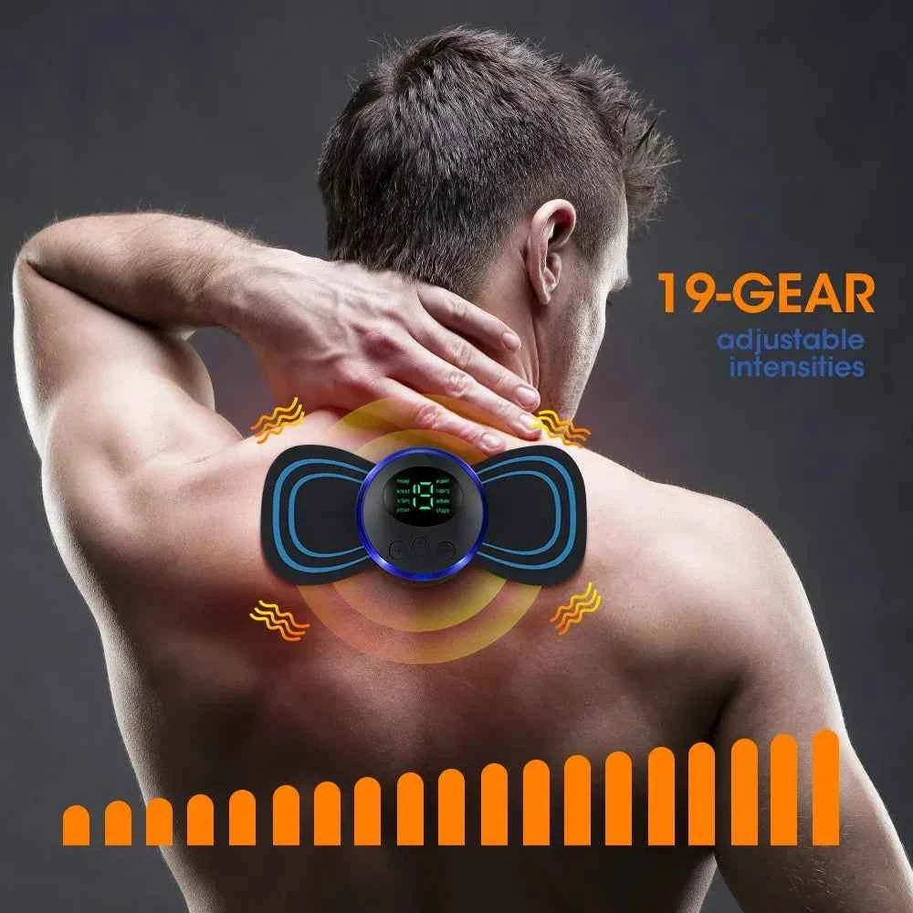 Electric Neck Massager EMS Muscle Massage Stimulator Low Frequency Instrument Back Cervical Calf Patches Pain Joints Mini Device