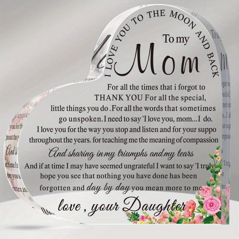 Mom Heart Keepsake - Perfect Birthday & Mother's Day Gift