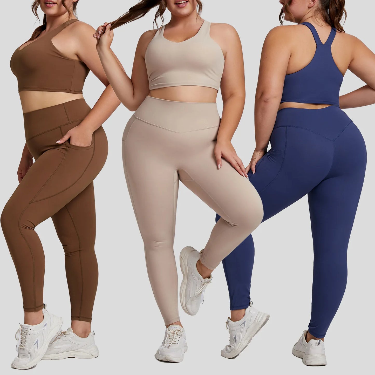 Yoga Set Women Plus Size Workout Oufit Women Sports Bra Gym Leggings Super Stretch Fitness Suit 3XL Women Activewear