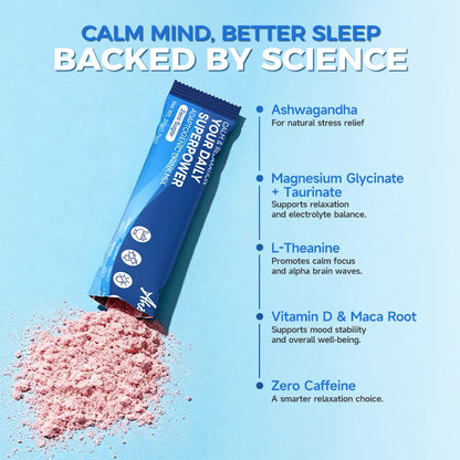 AHETE Adaptogenic Calm Drink Mix, Relaxation, Sleep Support & Mood Balance with Ashwagandha, Magnesium, L-Theanine & Vitamin D