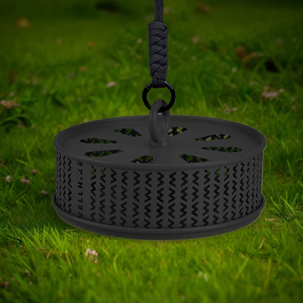 Hollow Mosquitoes Coil Tray with Cover Mosquito  Incense Box Metal  Incense Coil Burner for Outdoor Camping