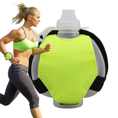 Sport Wrist Silicone Running Water Bottle Wearable Hands Free Sports Bottle Fordable Leak proof