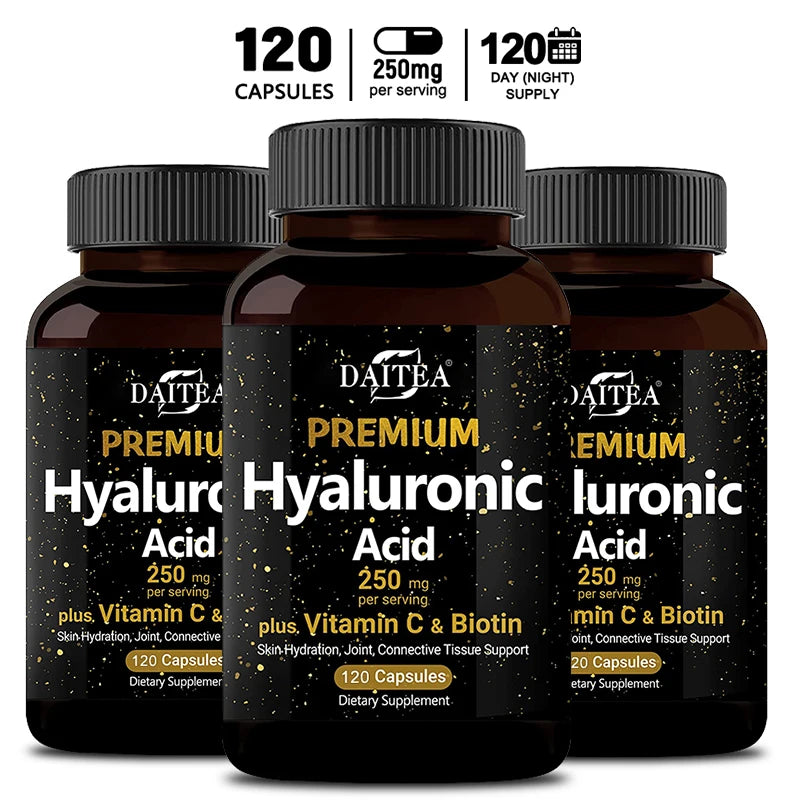 Hyaluronic Acid  Supplement | Contains Vitamin C and Biotin, Skin Moisturizing, Maintain Joint Health, Promote Hair Growth