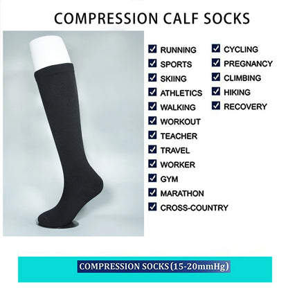 Varicose Veins Compression Socks Fit For Golf Rugby Running Hiking Sports For Anti Fatigue Driving Travel Flight Women Men Socks