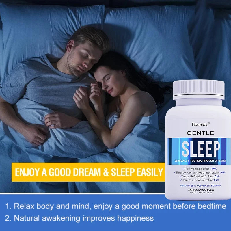 Sleep Supplement - with Magnesium, Combats Nighttime Sleep, Restores Sleep Quality, Prolongs Sleep Time, and Relieves Stress