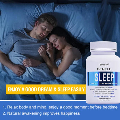 Sleep Supplement - with Magnesium, Combats Nighttime Sleep, Restores Sleep Quality, Prolongs Sleep Time, and Relieves Stress